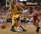 click for Lakers Playoff pictures (LA Daily News), (Kobe Bryant, Yao Ming, Steve Francis)