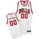 Custom Chicago Bulls Nike White Authentic Jersey