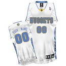 Custom Denver Nuggets Nike White Authentic Jersey