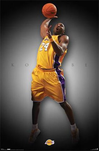  Picture of Kobe Bryant with grey background