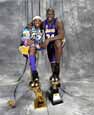 Kobe Shaq with Trophies, 2002 Championship 00 - Picture