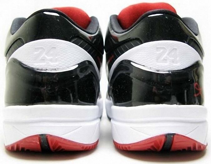 Kobe Bryant basketball shoes pictures: Nike Zoom Kobe IV 4 Black and Red Edition in colors black, red and white, picture 04