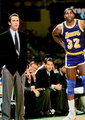 Lakers vs. Celtics Magic Johnson and coach Pat Riley