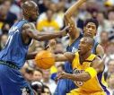 click for Lakers Playoffs pictures (LA Times) (Kevin Garnett, Kobe Bryant)