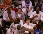 click for Lakers NBA Finals pictures (LA Daily News), (Shaquille O'Neal, Rasheed Wallace)