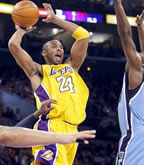 click for Lakers 2009 Playoff pictures (LA Daily News), First Round vs. Utah Jazz Game 5