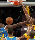 click for Lakers 2011 Playoff pictures (LA Daily News), Western Conference First Round vs. New Orleans Hornets Game 5