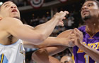 click for Lakers 2012 Playoff pictures (LA Daily News), Western Conference First Round vs. Denver Nuggets Game 3
