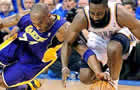 click for Lakers 2012 Playoff pictures (LA Daily News), Western Conference Semifinals vs. Oklahoma City Thunder Game 1