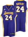 Adidas Los Angeles Lakers #24 Kobe Bryant Purple Swingman Basketball Jersey