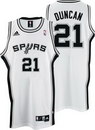 Adidas San Antonio Spurs #21 Tim Duncan White Swingman Basketball Jersey
