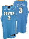 Allen Iverson Denver Nuggets Light Blue Swingman Adidas NBA Jersey
