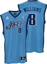 Deron Williams Utah Jazz Light Blue Road Replica Adidas NBA Basketball Jersey