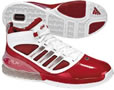 Basketball Shoes: Adidas Rapid Bounce, Red and White