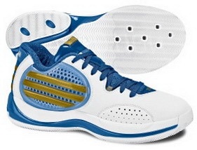 New Gilbert Arenas Basketball Shoes: Adidas Team Signature Cut Creator Low, White, Blue and Gold