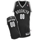 Custom Brooklyn Nets Nike Black Replica Jersey