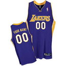 Custom Los Angeles Lakers Nike Purple Road Jersey