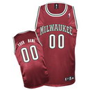 Custom Milwaukee Bucks Nike Red Alternate Jersey